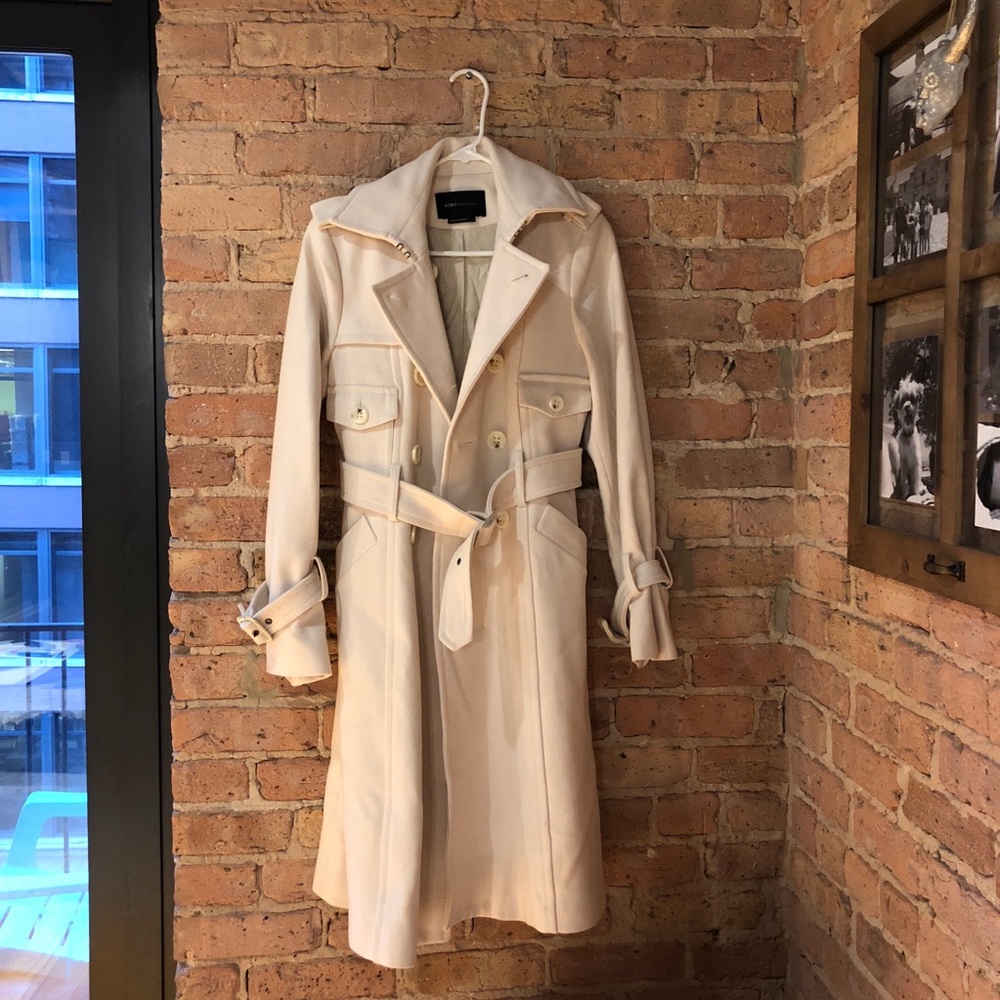 BCBG Maxazria Ivory Wool Coat